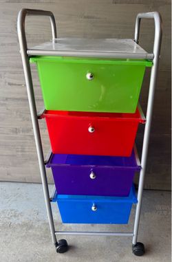 4-Drawer Rolling Storage Cart