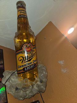 Vintage Miller Beer Light and Promo Fish