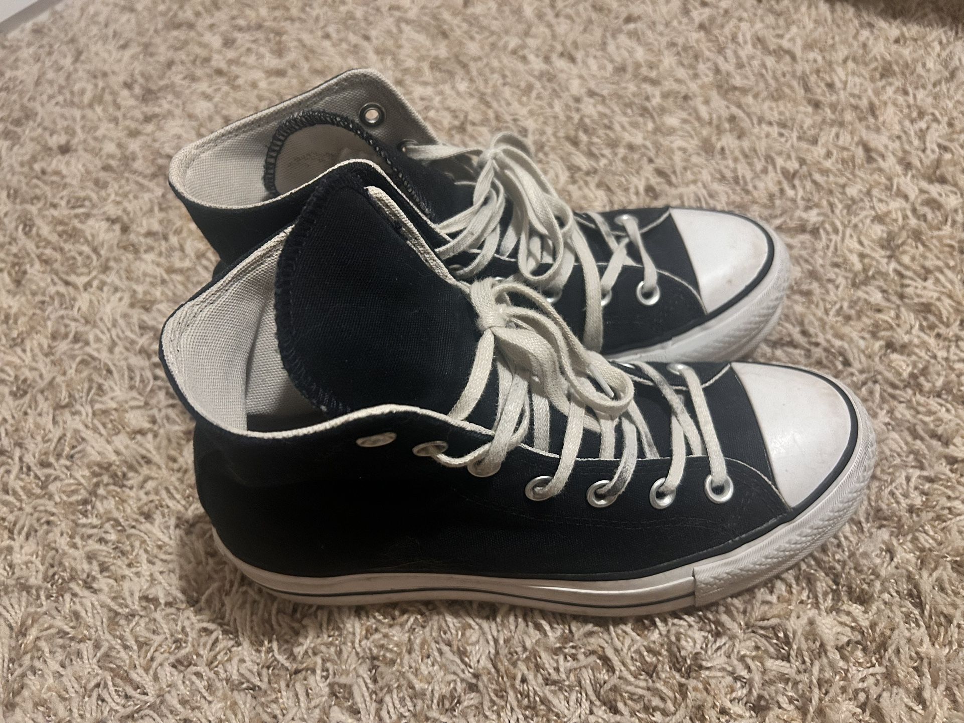 Black Converse Black Star Platform Shoes