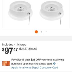 Commercial Electric 7 in. Spin Light LED flush mount ceiling lights.  