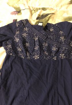 Small navy blue scrub top