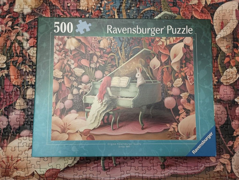 3/$10 🌟 Ravensburger Whimsical Piano Rabbit Recital 500 Piece Jigsaw Puzzle