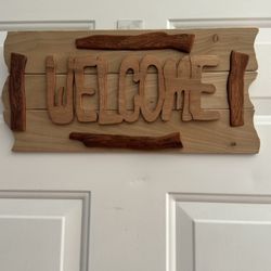 Rustic Hand Made Welcome Sign