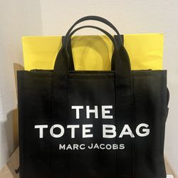 Marc Jacobs Black Canvas Tote Bag