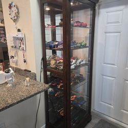 Glass Shelf Display With Light