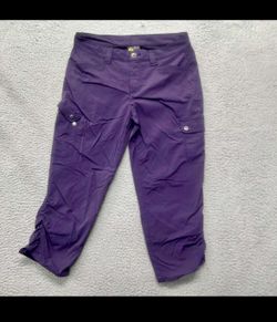 Eddie Bauer Pants Womens Size 4 Horizon Ruched Capri 28X20 Purple