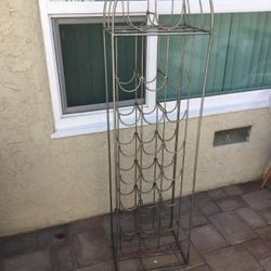 Rod iron wine rack