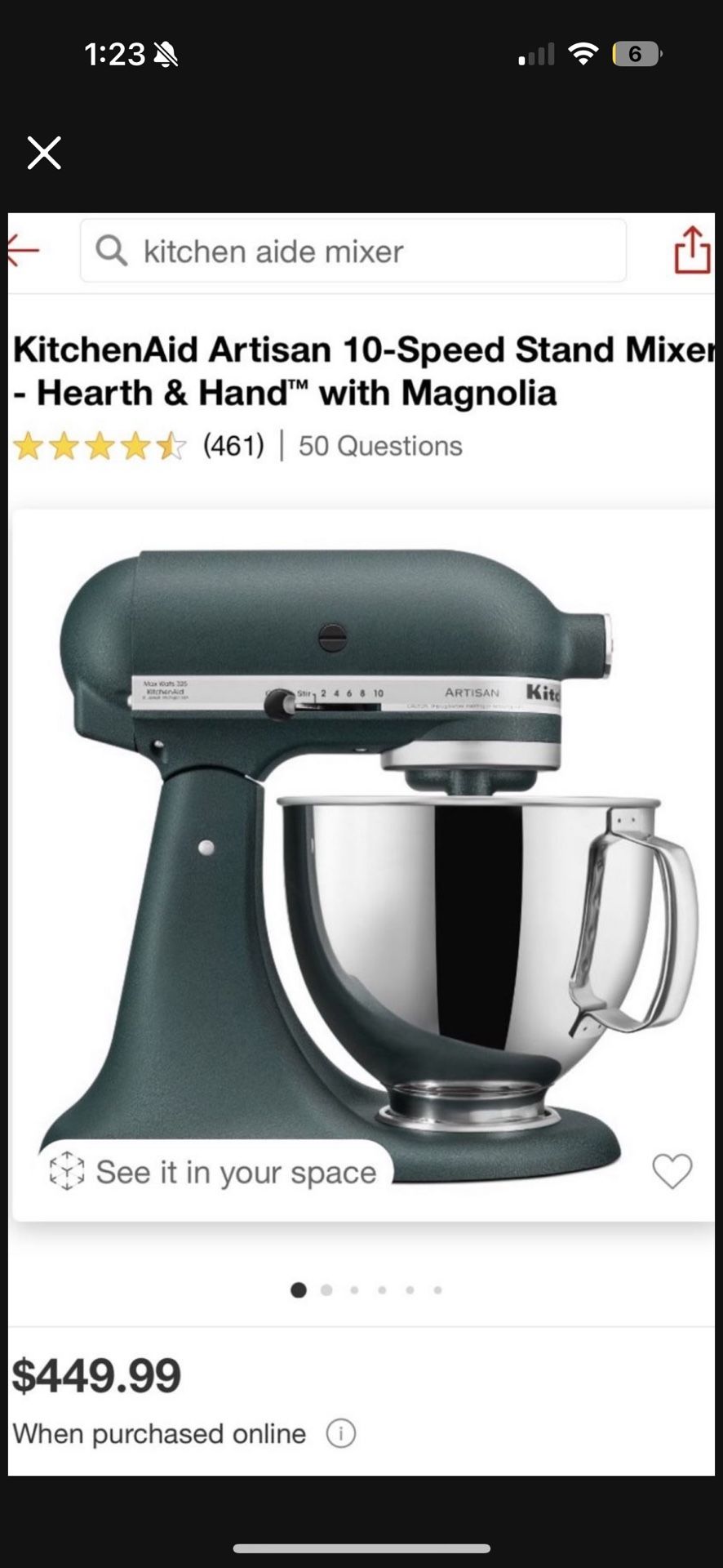 Kitchen Aide mixer