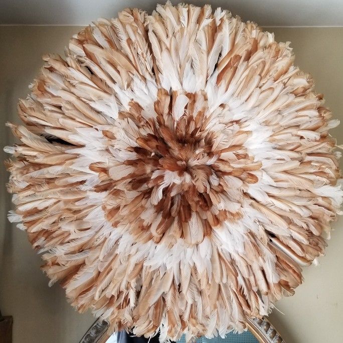 African Juju Feather Headdress From Cameron