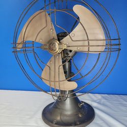 Vintage General Electric Vortalex Art Deco 3 Blade Desk Fan