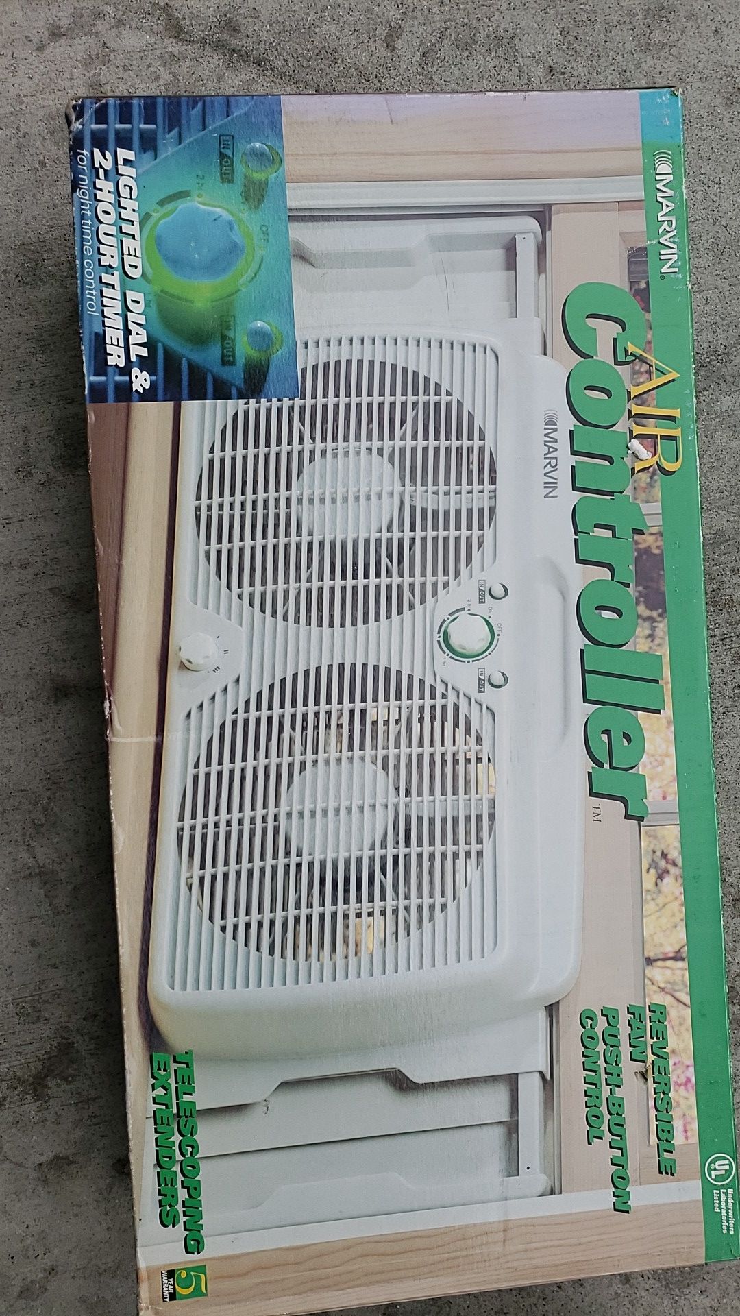 Marvin air controller dual reversing window fan