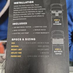 Luno Front Cabin Air Mattress For Ram Promaster