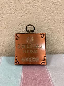 Vintage Lauder's Scotch Copper Wall Decor Plaque 4”x4”