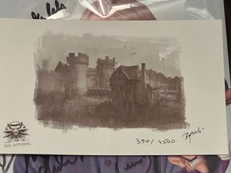 THE WITCHER SIGNED LIMITED EDITION GAMESTOP MANAGERS CONFERENCE ART CARD VIDEO GAME MEMORBILIA