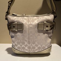 Coach Signature Hamptons Slim Duffle Shoulder Bag