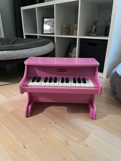 Melissa & Doug Miniature Pink Wood Kids Piano