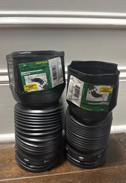 Flex-Drain ADP53102 Downspout Adaptor, Landscaping Drain Pipe Adapter 3 by 4 by 4-Inch 2 Pack