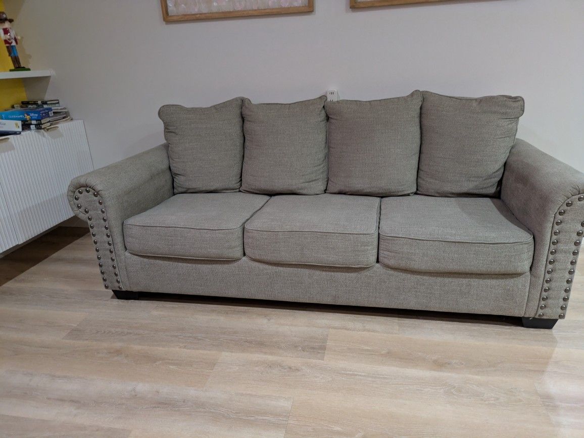  Ashley Zarina New Queen Sofa Sleeper with Nailhead Trim