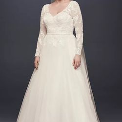 NEVER WORN David’s Bridal Wedding Dress Style#9WG3831