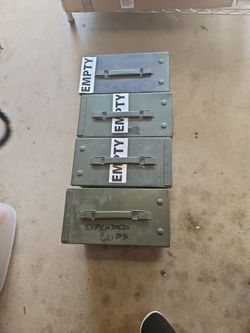 Military Surplus Ammo Cans – Lot of 4