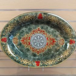 Glass _ Tray / Platter / Decor  ( NEW ) kitchenware, dinnerware. Oval