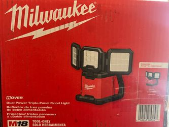 BRAND NEW M18 18-Volt Lithium-Ion Cordless 4500 Lumens ROVER Dual Power Triple-Panel Flood & Area Light (Tool-Only)