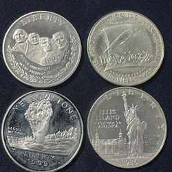 4- 1 Dollar Silver Coins