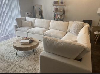 Cream Sectional Sofa Set