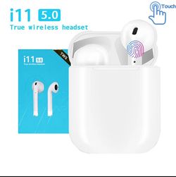 i11 TWS True Wireless Earbuds Wireless Earbud Bluetooth 5.0 with Microphone with Charging Case, White