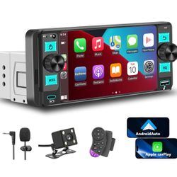 Single Din Radio Car Stereo with Wireless Apple CarPlay