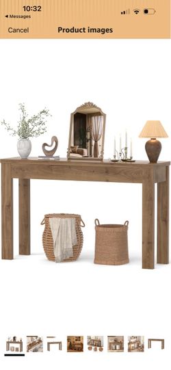 Console Table for Entryway, 47" Farmhouse Sofa Tables Narrow Long