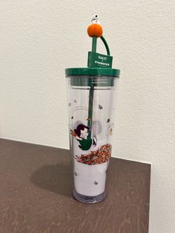 NWT Starbucks Snoopy Pumpkin Topper Cold Cup 24oz