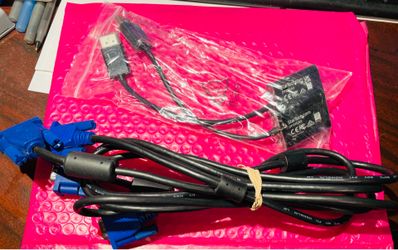 Pair of StarTech DP2VGA3 vga to DisplayPort with 6’ cable