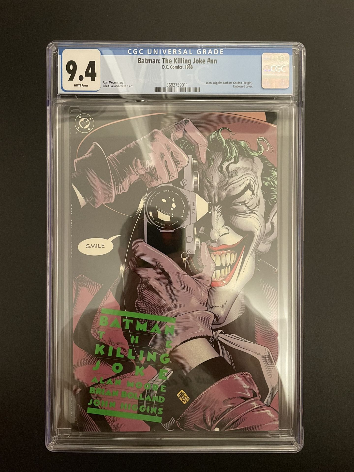 Batman The Killing Joke - FIRST Print (1988) - CGC NM 9.4 WP! slabbed - Unread
