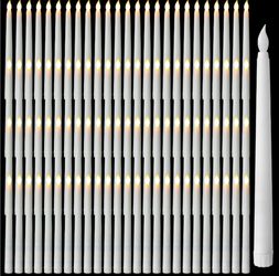 White flameless taper candles (100 pack)
