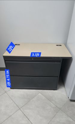 2-Drawer Lateral File Cabinet with Desk Top - Make Offer
