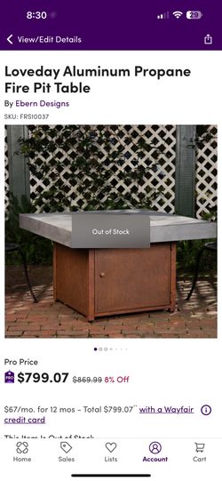 propane Table- Firepit