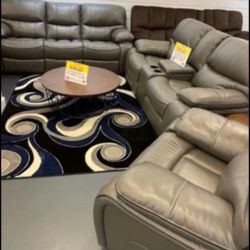 Madrid 3 Piece Reclining Leather Living Room Set---$1599---Unreal Pricing!!!---Same Day Delivery Available 