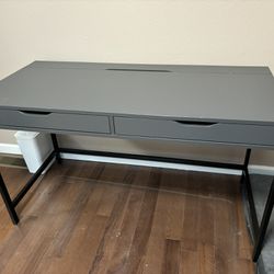 Grey IKEA Desk