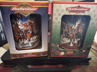 97-98-99 Budweiser Holiday Mugs