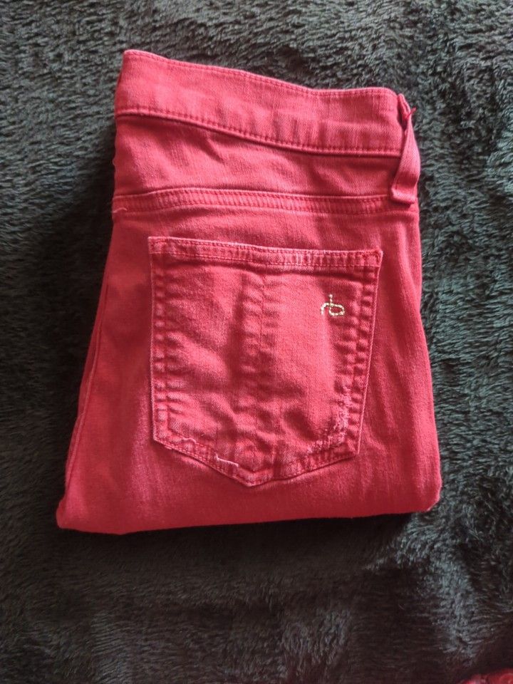Rag & Bone Jeans Womens 27 Skinny Mid Rise Red