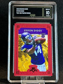2015 Gridiron Kings 🔥 Stefon Diggs 🔥 Red Framed Rookie GMA 10 💎 Mint - Vikings / Buffalo Bills / Houston Texans