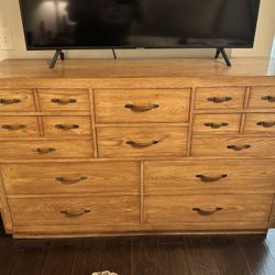 10 Drawer Vintage Solid Wood Dresser