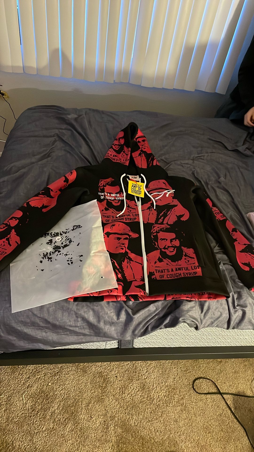 Asaali X Awful Lot Of Cough Syrup collab outfits Red Asaali Zip Up