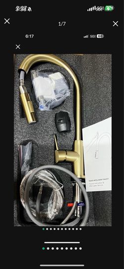 Touch Kitchen Sink Faucet Pull Down Sprayer Single Hole Mixer Tap Brushed Gold K9