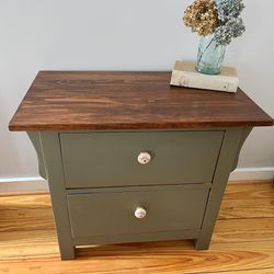 Sage Green night stand/end table - 20% Off Until 4/30