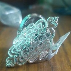 925 Sterling Silver Big Hollow Retro Ring - Size 8