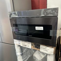 24 Inch Sharp Microwave Drawer Black Stainless Steel 