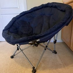 Blue Foldable Round Chair 