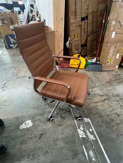 Home Office Chair Ribbed, Modern Leather Conference Room Chairs, High Back Executive Computer Chair, Ergonomic Office Desk Chair, Adjustable Swivel Ch